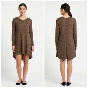 Workshop Republic Clothing Womens Jersey High-Low Dress size M NWT POCKETS BRAWN